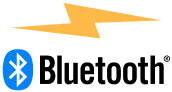 The tablet communicates data to the pressure measuring device with Bluetooth.