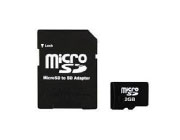 Micro SD Card 2GB (with conversion adapter)